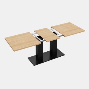 Mesa de jantar extensível retangular 140-180máx cm de mdf,natural
