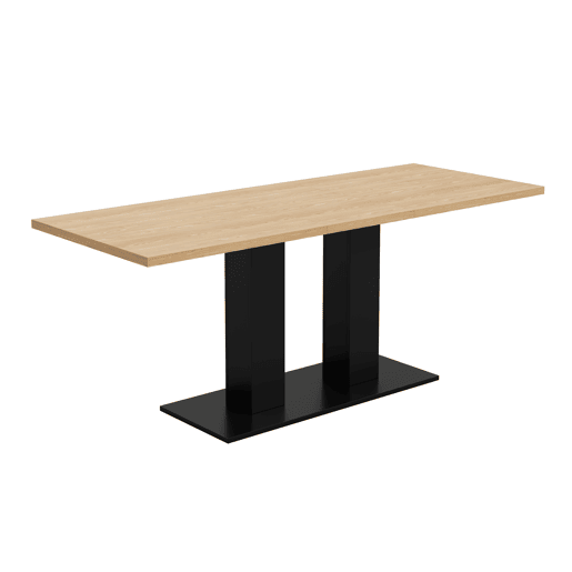 Mesa de jantar extensível retangular 140-180máx cm de mdf,natural