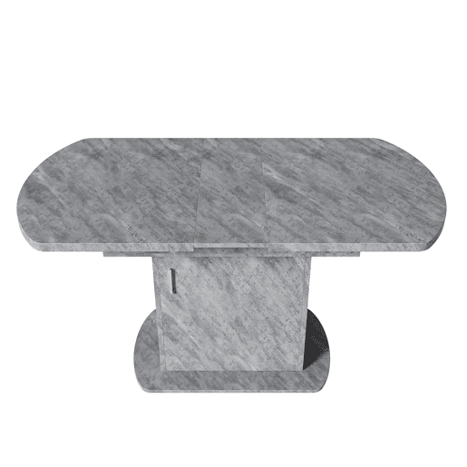 Mesa de jantar extensível oval 110-130máx cm de painel de partículas,cinza Mesa de jantar extensível oval 110-130máx cm de painel de partículas,cinza