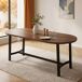 Mesa de comedor fija ovalada 180x80 Mesa de comedor fija ovalada 180x80 Negro