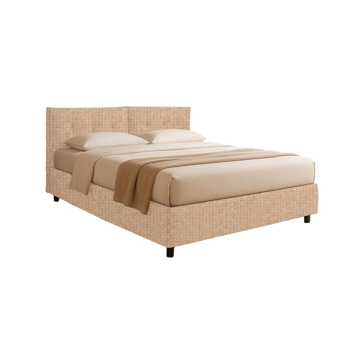 Cama Individual Desenfundable de Tela 202x106 Beige