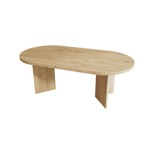 Mesa de jantar fixa oval 160 cm de mdf,carvalho Mesa de jantar fixa oval 160 cm de mdf,carvalho