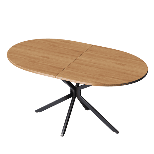 Mesa de jantar fixa oval 120 cm de mdf,natural Mesa de jantar fixa oval 120 cm de mdf,natural
