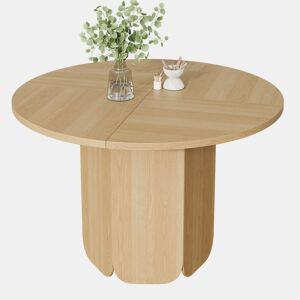 Mesa de jantar fixa redonda 120 cm de mdf,carvalho