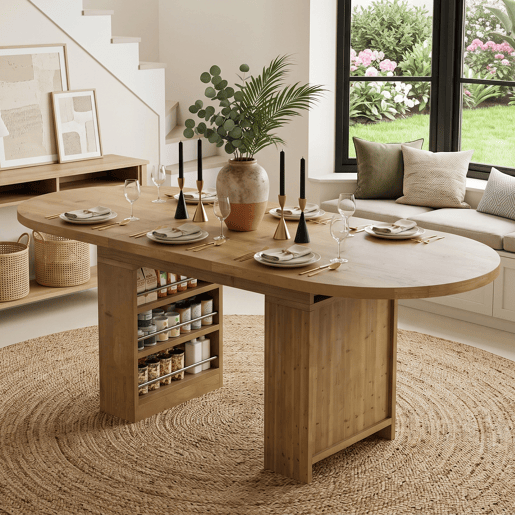 Mesa de jantar extensível oval 150-200máx cm de mdf,carvalho Mesa de jantar extensível oval 150-200máx cm de mdf,carvalho