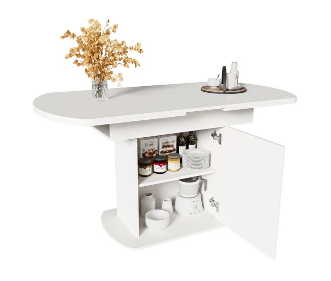 Mesa de comedor extensible ovalada 110x70