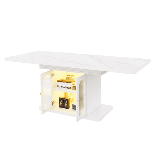 Mesa de jantar extensível retangular 150-200máx cm de mdf,branco Mesa de jantar extensível retangular 150-200máx cm de mdf,branco