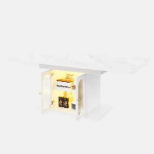 Mesa de jantar extensível retangular 150-200máx cm de mdf,branco