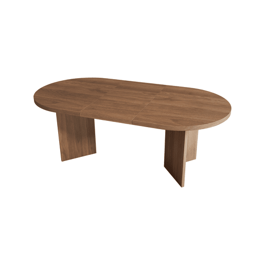 Mesa de jantar fixa oval 160 cm de mdf,noz Mesa de jantar fixa oval 160 cm de mdf,noz