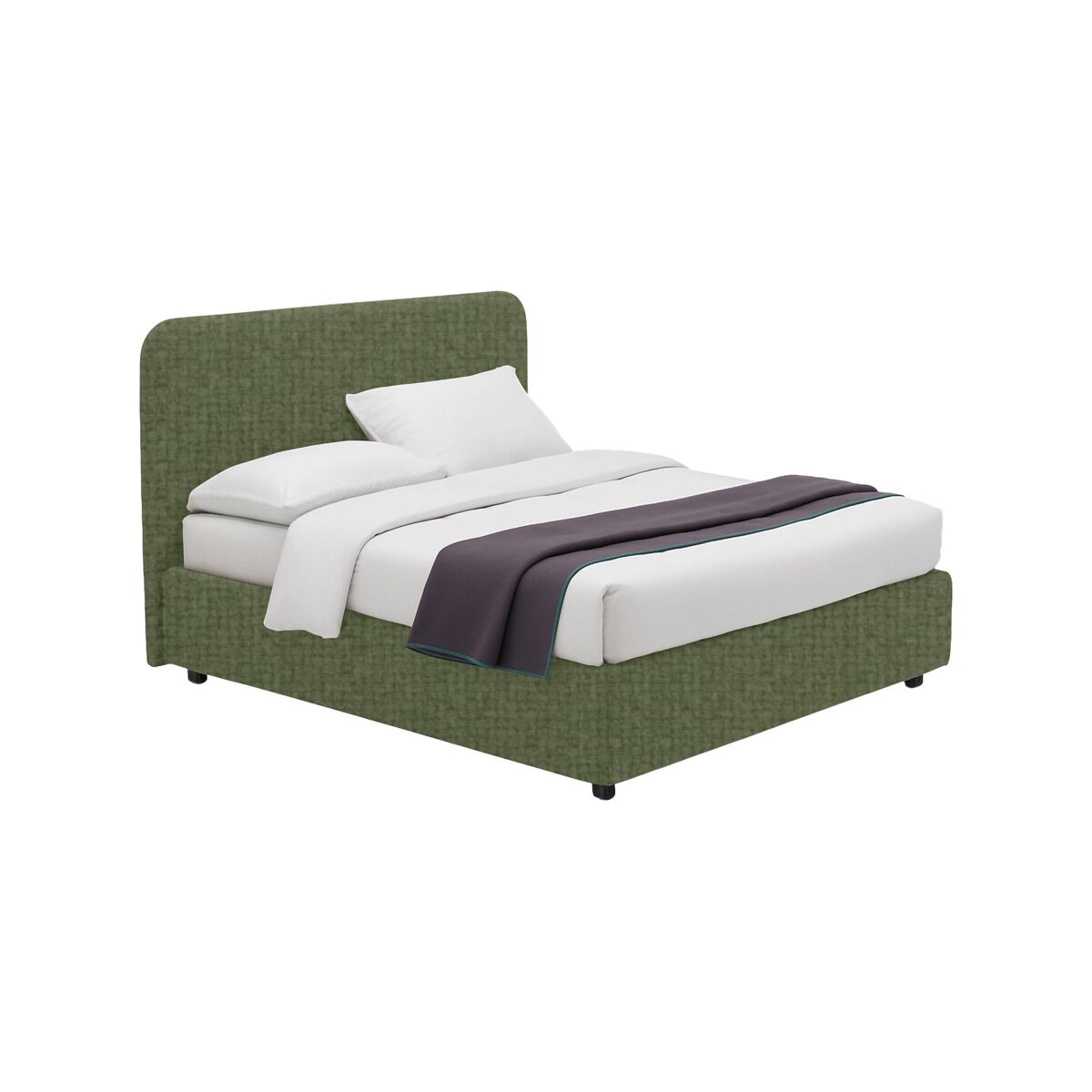 Cama Individual Desenfundable de Tela 206x107 Verde