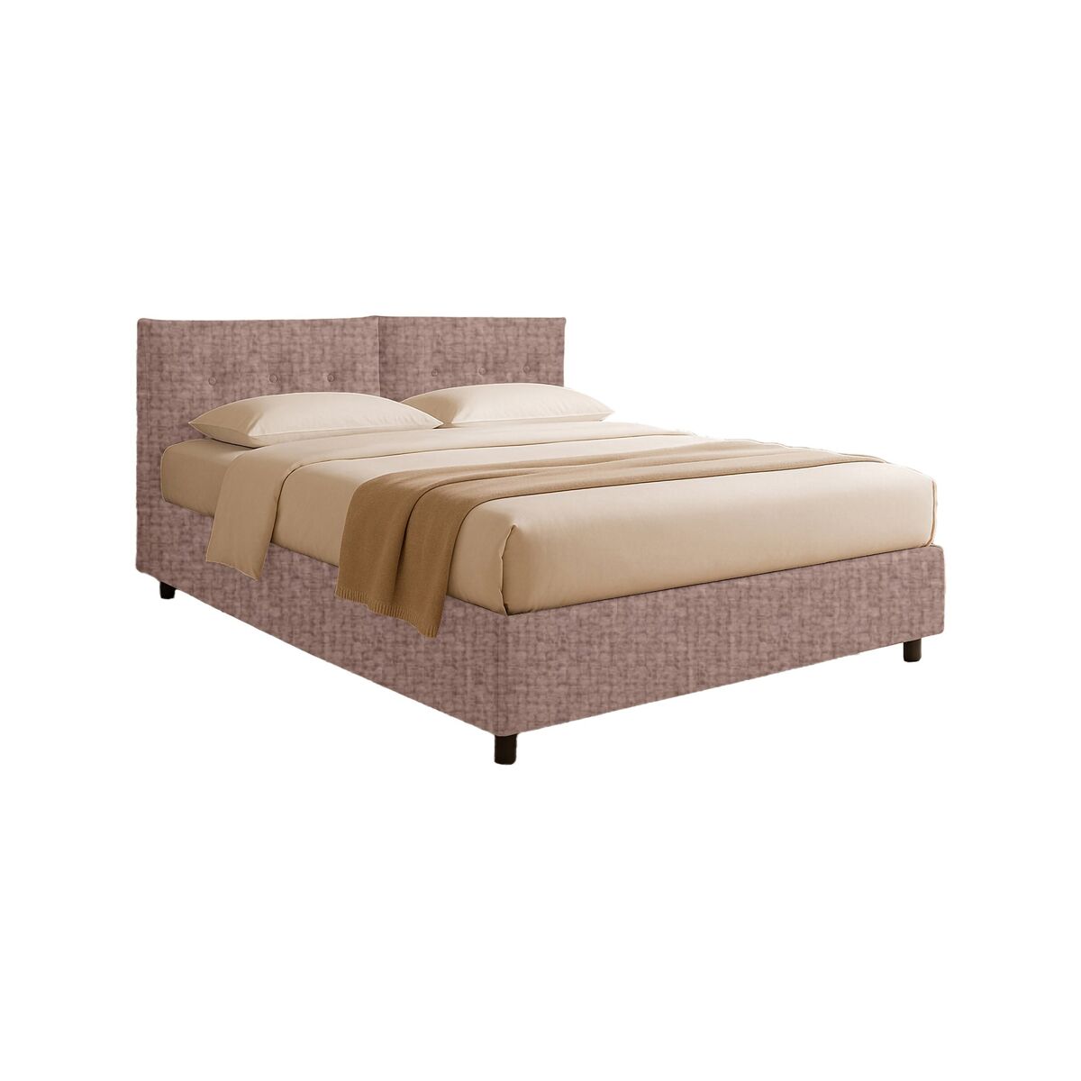 Cama Individual Desenfundable de Tela 202x106 Rosa