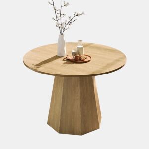 Mesa de jantar fixa redonda 120 cm de mdf,carvalho