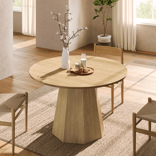 Mesa de jantar fixa redonda 120 cm de mdf,carvalho Mesa de jantar fixa redonda 120 cm de mdf,carvalho
