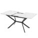 Mesa de comedor extensible rectangular Mesa de comedor extensible rectangular Blanco