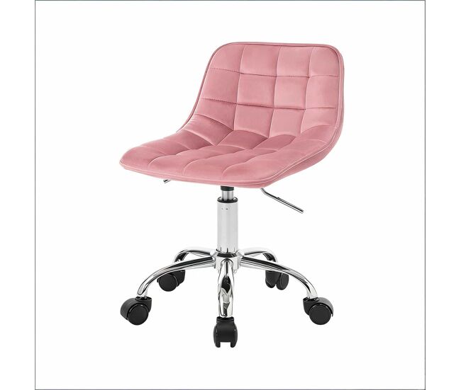 Silla de oficina 43x43x67,5 cm - cómoda, estilo tocador y salón - rosa