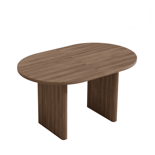 Mesa de jantar extensível oval 140-200máx cm de mdf,noz Mesa de jantar extensível oval 140-200máx cm de mdf,noz