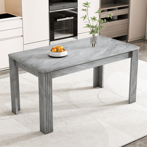 Mesa de jantar fixa retangular 116 cm de painel de partÃculas,cinza Mesa de jantar fixa retangular 116 cm de painel de partÃculas,cinza