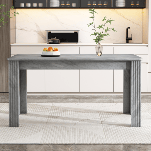 Mesa de jantar fixa retangular 116 cm de painel de partÃculas,cinza Mesa de jantar fixa retangular 116 cm de painel de partÃculas,cinza