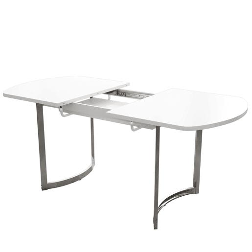Mesa de jantar extensível oval 140-180máx cm de mdf,branco Mesa de jantar extensível oval 140-180máx cm de mdf,branco