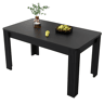Mesa de jantar fixa retangular 116 cm de painel de partículas,preto