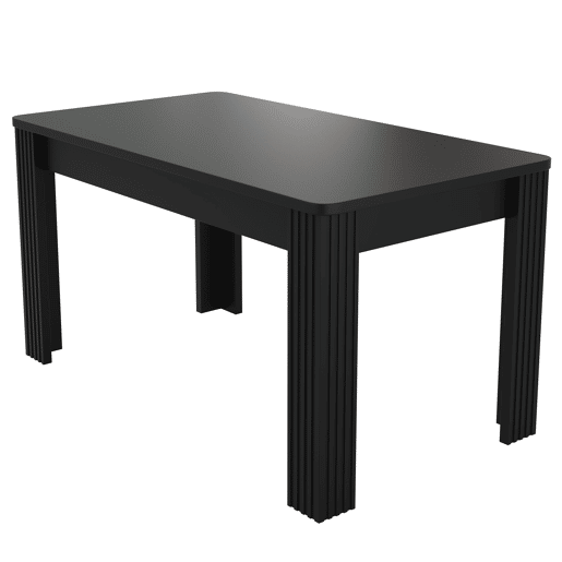Mesa de jantar fixa retangular 116 cm de painel de partÃculas,preto Mesa de jantar fixa retangular 116 cm de painel de partÃculas,preto