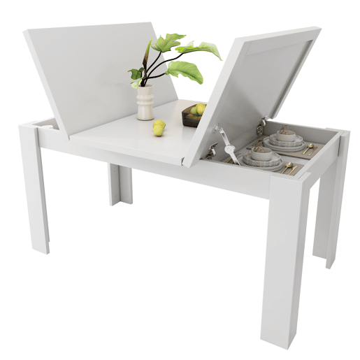 Mesa de jantar fixa retangular 120 cm de mdf,branco