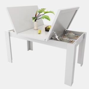 Mesa de jantar fixa retangular 120 cm de mdf,branco