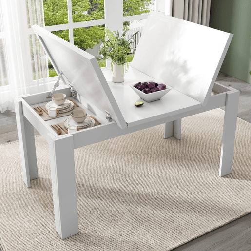 Mesa de jantar fixa retangular 120 cm de mdf,branco