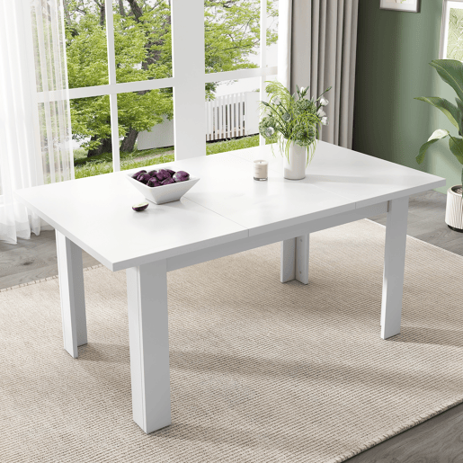 Mesa de jantar fixa retangular 120 cm de mdf,branco