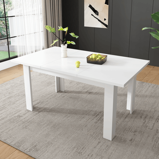 Mesa de jantar fixa retangular 120 cm de mdf,branco
