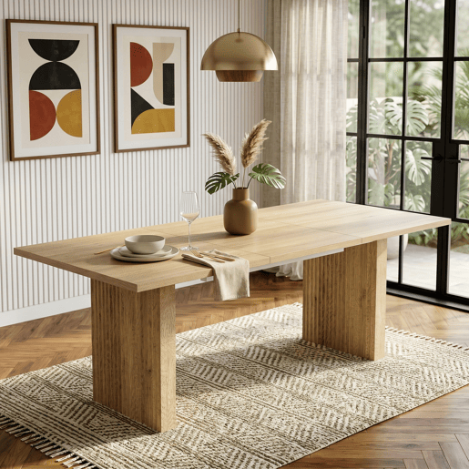 Mesa de jantar extensível retangular 140-200máx cm de mdf,carvalho Mesa de jantar extensível retangular 140-200máx cm de mdf,carvalho