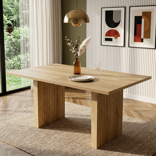 Mesa de jantar extensível retangular 140-200máx cm de mdf,carvalho Mesa de jantar extensível retangular 140-200máx cm de mdf,carvalho