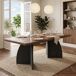 Mesa de comedor fija rectangular Mesa de comedor fija rectangular Nogal