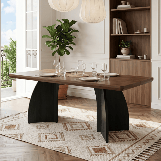 Mesa de jantar fixa retangular 160 cm de mdf,noz Mesa de jantar fixa retangular 160 cm de mdf,noz