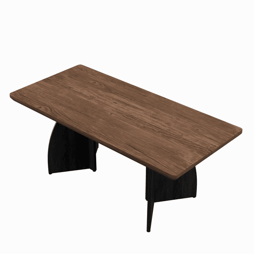 Mesa de jantar fixa retangular 160 cm de mdf,noz Mesa de jantar fixa retangular 160 cm de mdf,noz