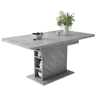 Mesa de jantar extensível retangular 110-130máx cm de painel de partículas,cinza