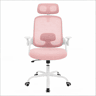 Cadeira de escritório 63,5 x 47 cm - encosto alto ergonómico, cadeira clássica de computador para escritório e reuniões - rosa