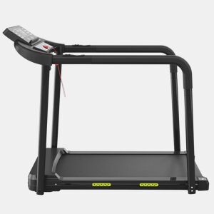 Passadeira para idosos - estrutura segura com corrimãos compridos, ecrã LED grande, aplicação, capacidade de 135 kg - Preto