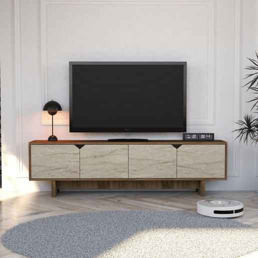 Móvel para televisão em madeira > 180 x 30 x 50 cm - Nogueira Móvel para televisão em madeira > 180 x 30 x 50 cm - Nogueira