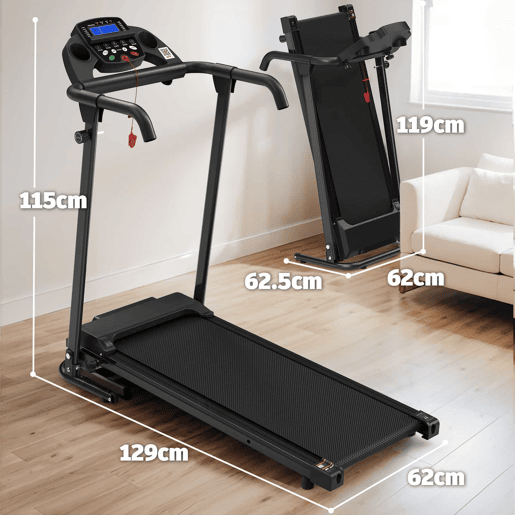 Passadeira compacta 2 em 1 u2013 secretária portátil, aplicação, caminhada, corrida e trote, carga máxima de 120 kg u2013 Preto