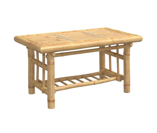 Mesa de Café - Mesa de Centro de bambú 70x45x36 cm