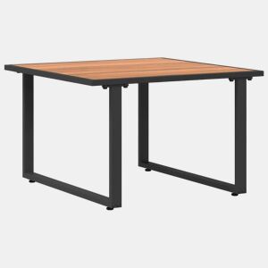 Mesa de Centro, Mesa baixa, Preto e Marrom 55 x 55 x 35 cm