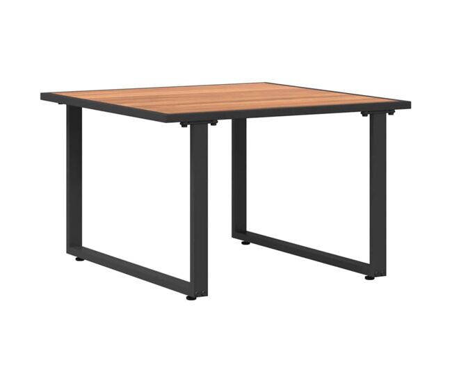 Mesa de café - mesa de centro - mesa baja negro y marrón 55 x 55 x 35 cm