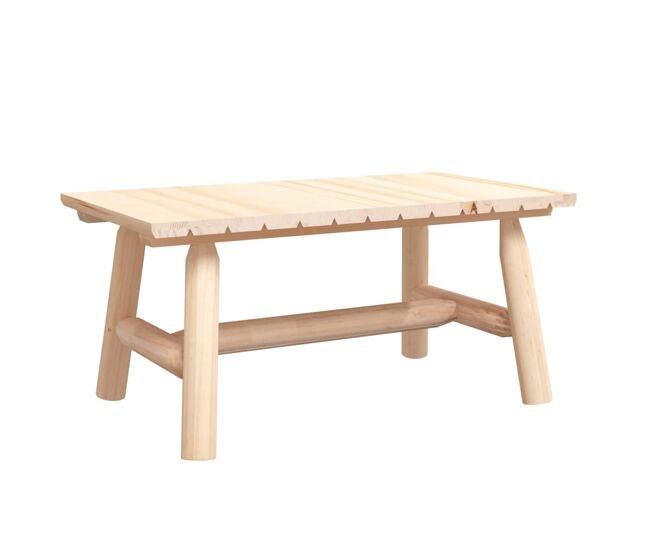 Mesa de café - mesa de centro de madera maciza de abeto 90x50x41 cm
