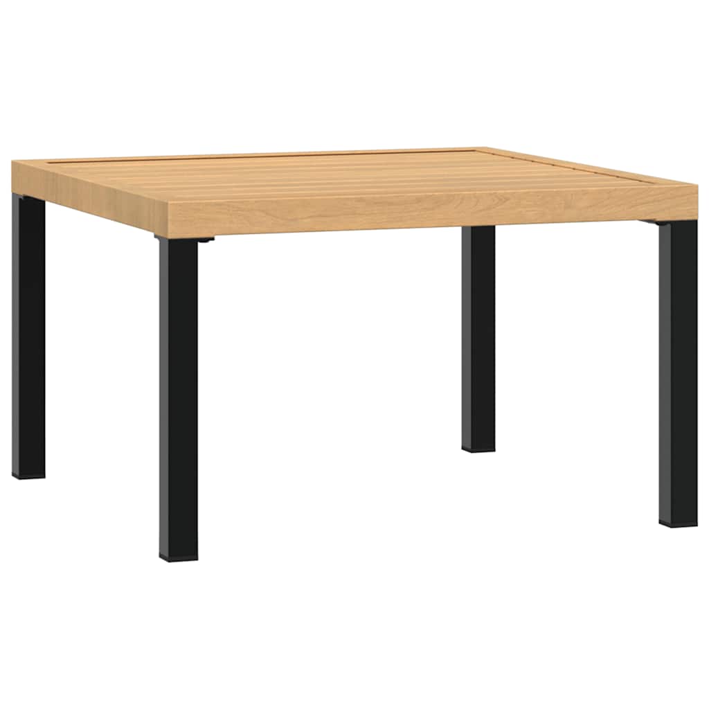 Mesa de café - mesa de centro de jardín aluminio negro 65x65x40 cm