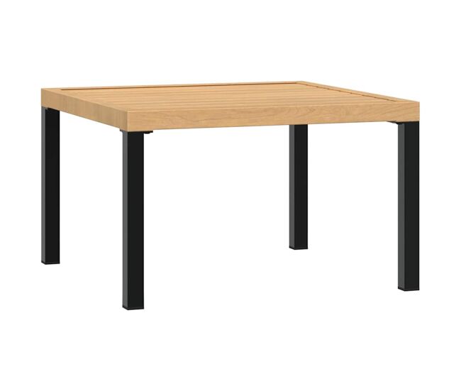 Mesa de café - mesa de centro de jardín aluminio negro 65x65x40 cm