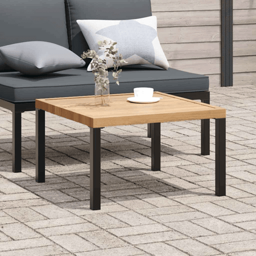 Mesa de Centro, Mesa baixa, para jardim 65x65x40 cm alumínio preto