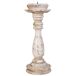 Candelabro de madera artesanal Candelabro de madera artesanal Blanco