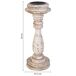 Candelabro de madera artesanal Candelabro de madera artesanal Blanco