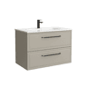 Móvel RUNA Cinza fosco 70cm 2 gavetas lavatório 1 cuba Porcelana|70x45x54